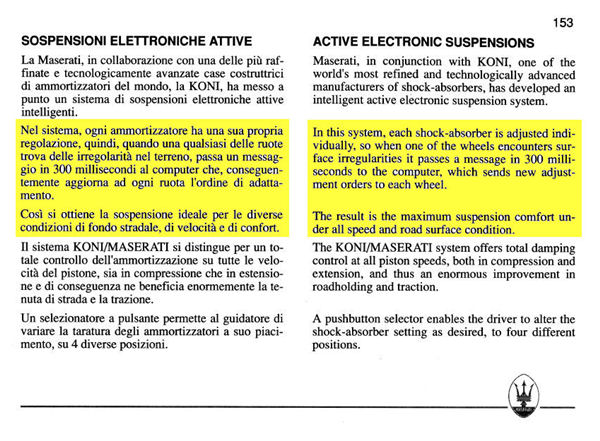 From the Maserati Quattroporte IV Libro di Uso e Manutenzione