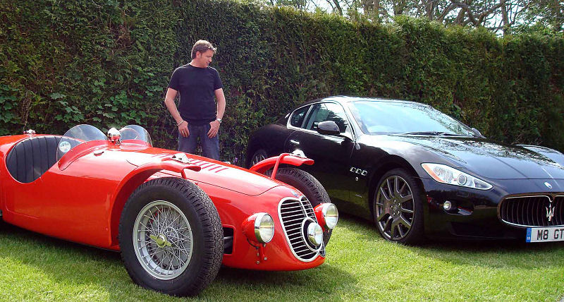 James Martin with his Maserati A6GCS and a GranTurismo