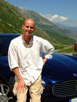 Helmar with his Quattroporte Automatic on Gotthard Pass, CH