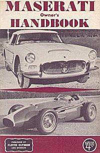 Maserati Owner's Handbook Hans Tannner and Illustrated Throughout